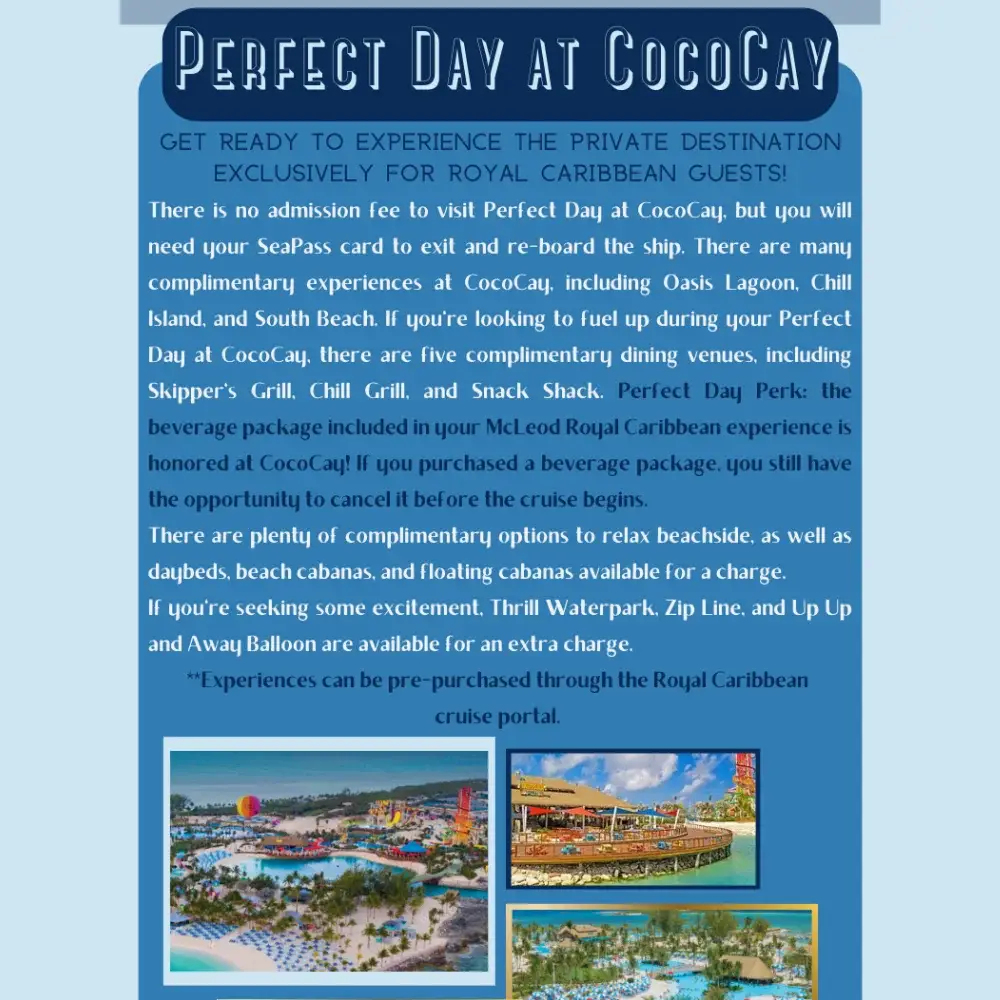 a flyer for a private beach resort.